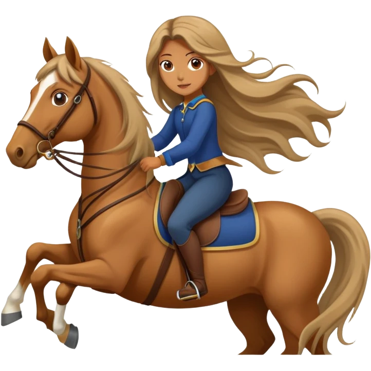 girl riding a horse emoji