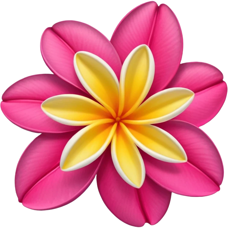 frangipani flower, hot pink emoji