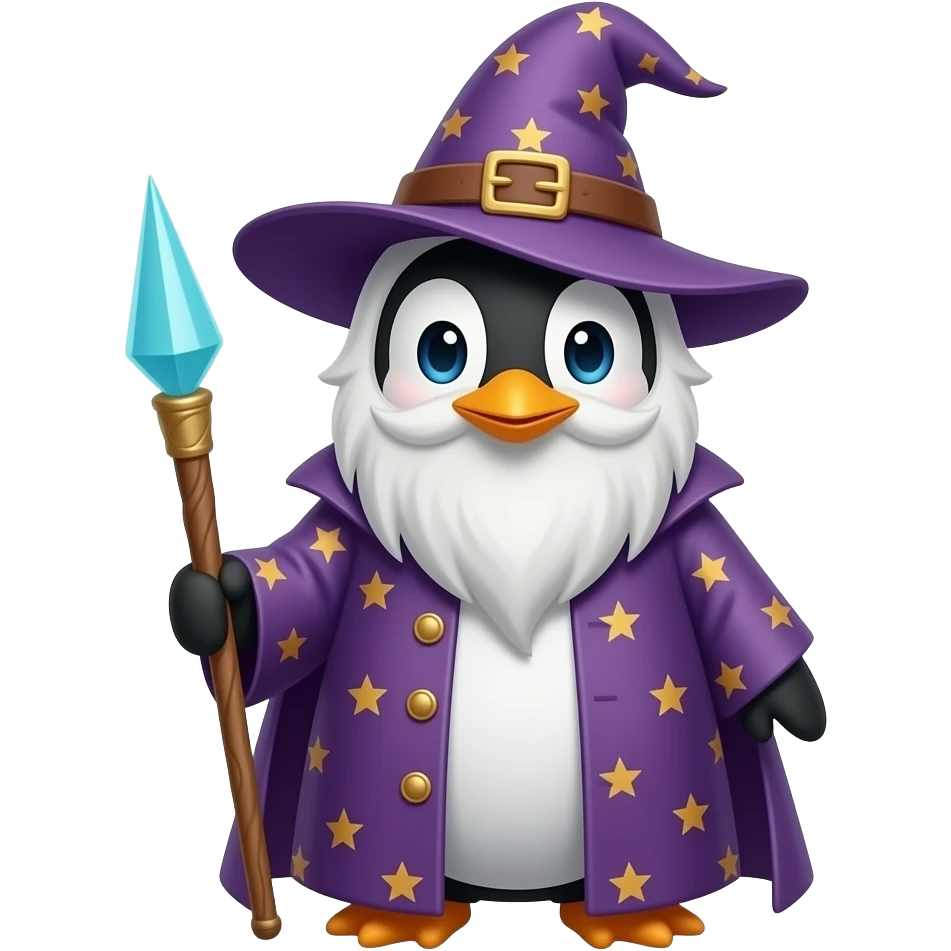 Penguin Wizard emoji