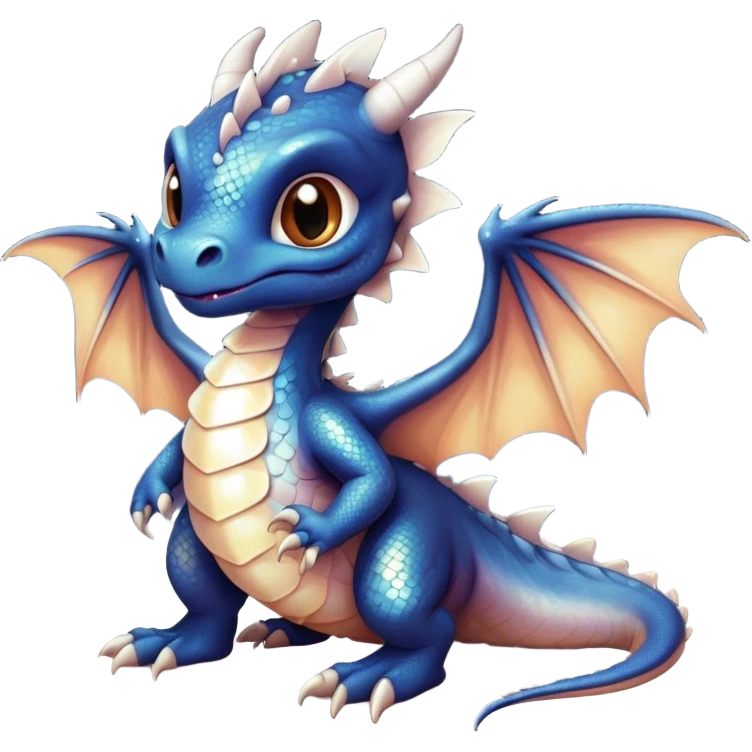 Airbrush painted image of a dragon hatchling under a deep galactic sky with pearlescent scales and wings spread against the stars emoji