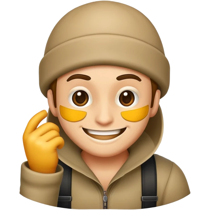 Emoji of a robber in iphone stule emoji