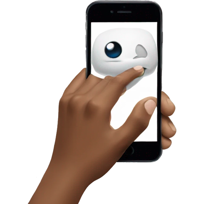 a hand with cellphone taking photos emoji