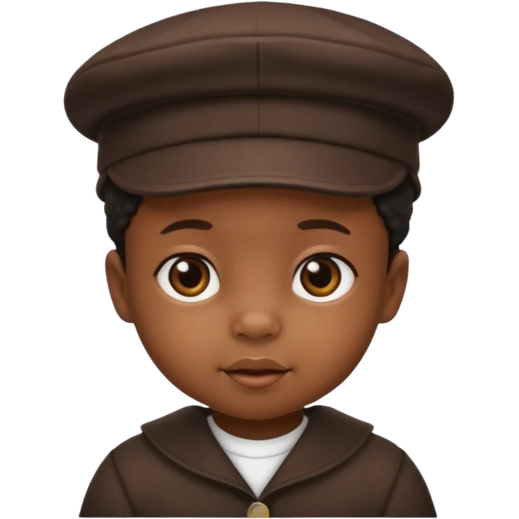 black baby with hat emoji