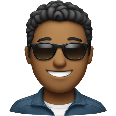 smiling male with sunglasses emoji