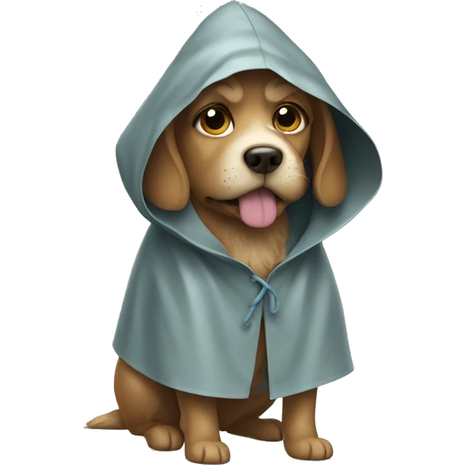 Dog in raincoat emoji