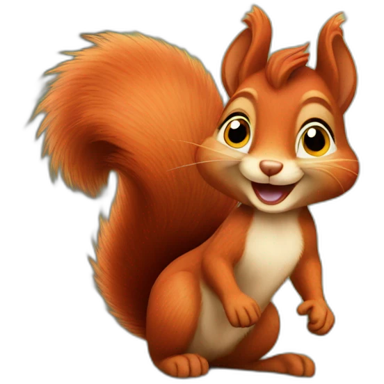 cheerful redhead squirrel emoji