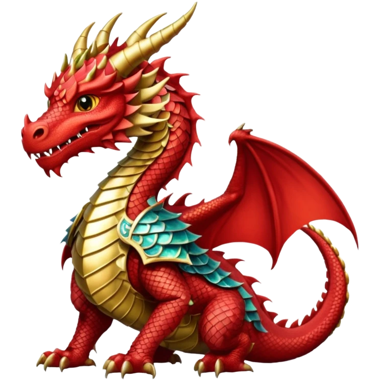 Dragon wearing armor emoji