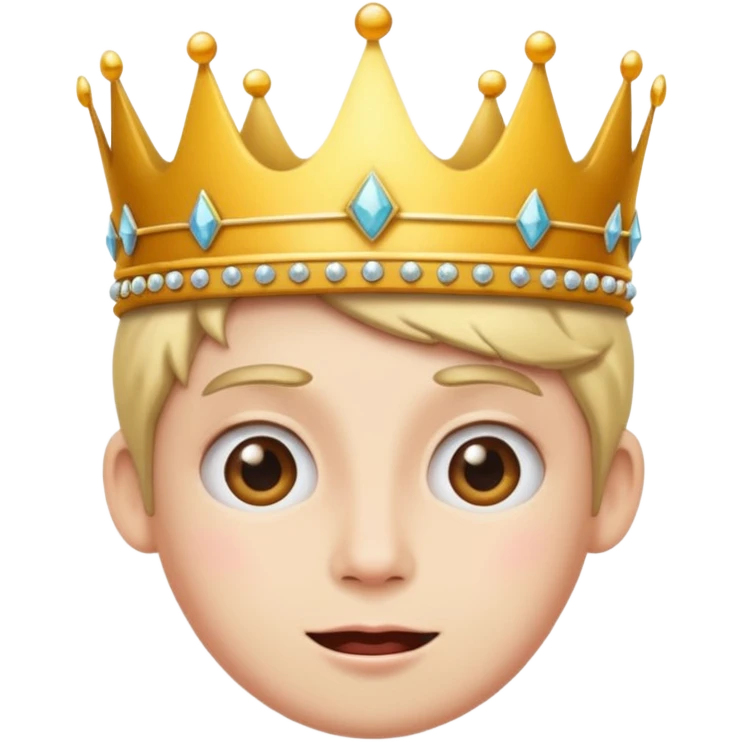 Silly face with a crown emoji