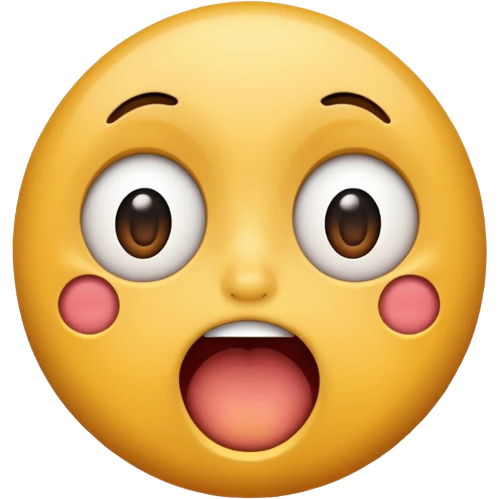 Happy shocked face emoji