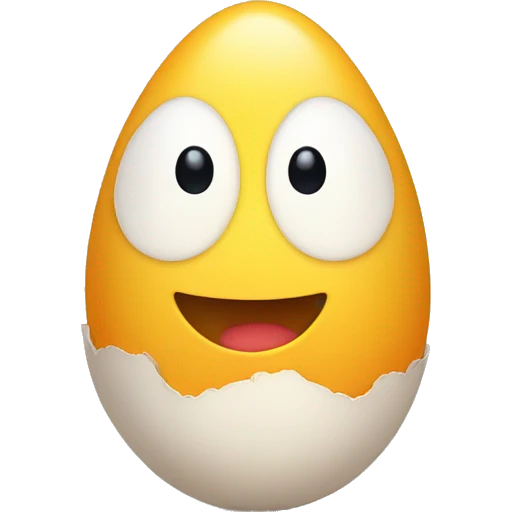 Cute happy Egg wearing pants emoji
