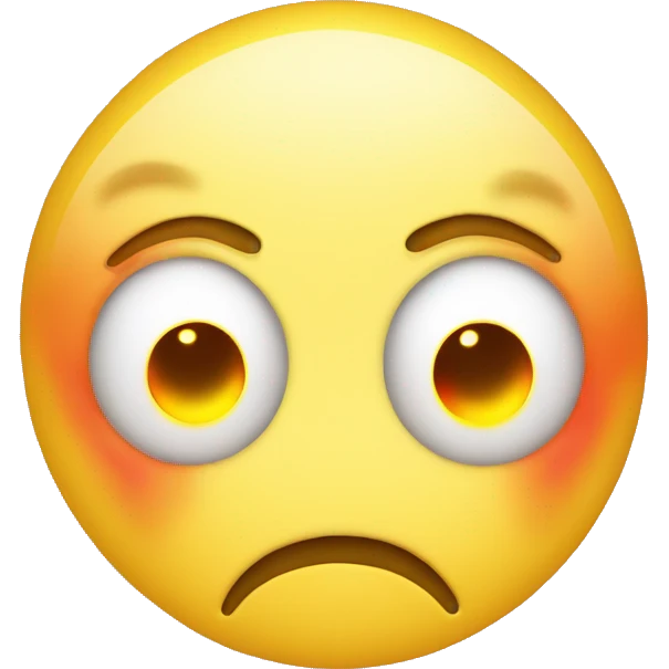 Yellow emoji face with blush on cheeks and fire burning in their eyes emoji