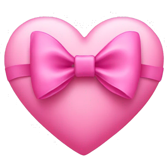 Pink heart with bow emoji