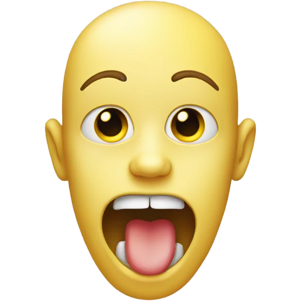 Face with a yellow bone in its mouth emoji