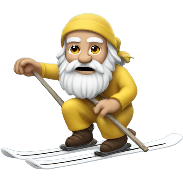 Socrates on skis emoji