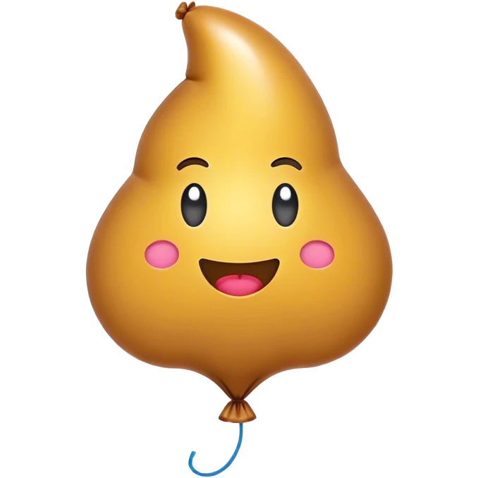 Poo shaped balloon.  emoji
