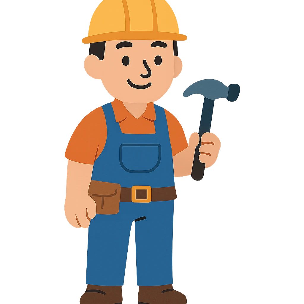 flat toon style worker emoji