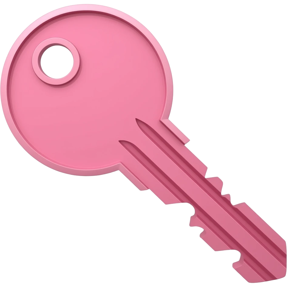 Pink key emoji