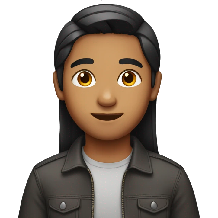 Asian Indian boy with straight hair emoji