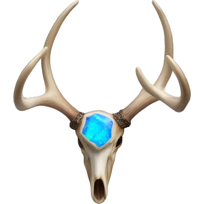 deer antler blue opal emoji