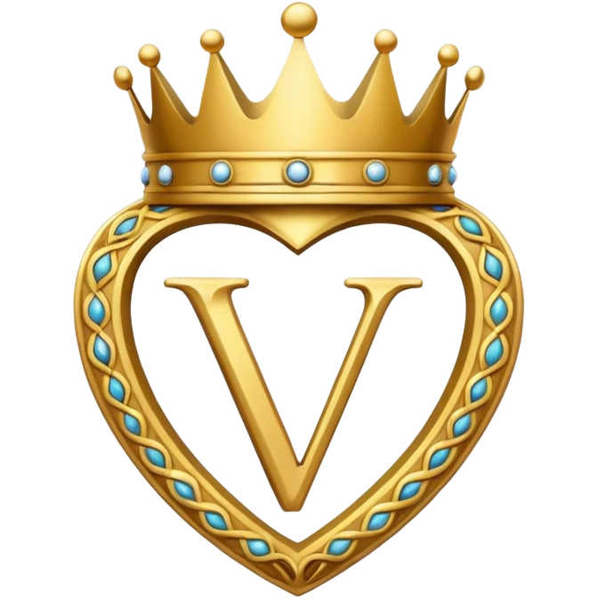 Letter v Vít crown Simple one emoji