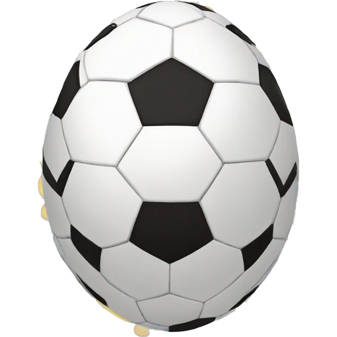 SOCCER BALL IN A EASTER EGG SHAPE emoji