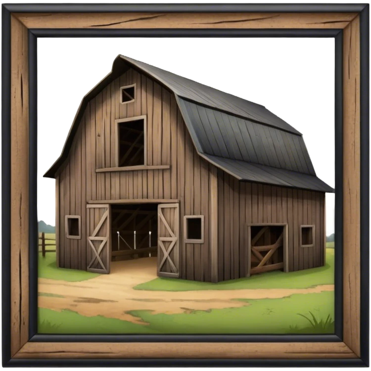 Empty barn emoji