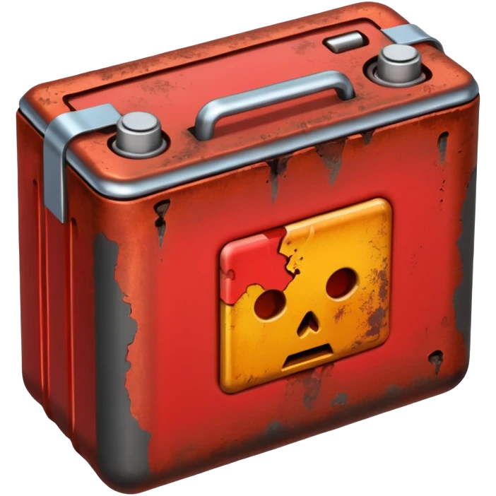 батарейка без  энергии , красная emoji