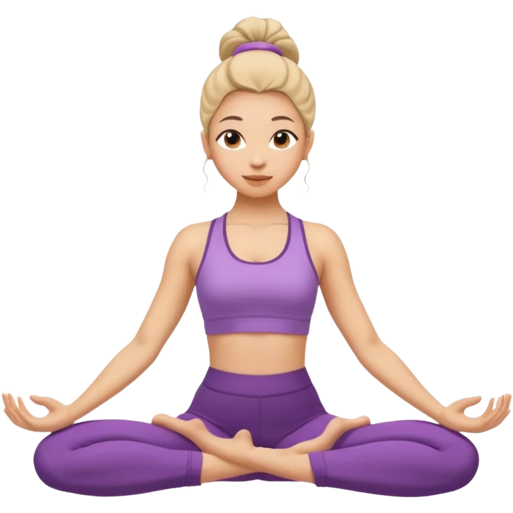 Девушка занимается йогой  emoji