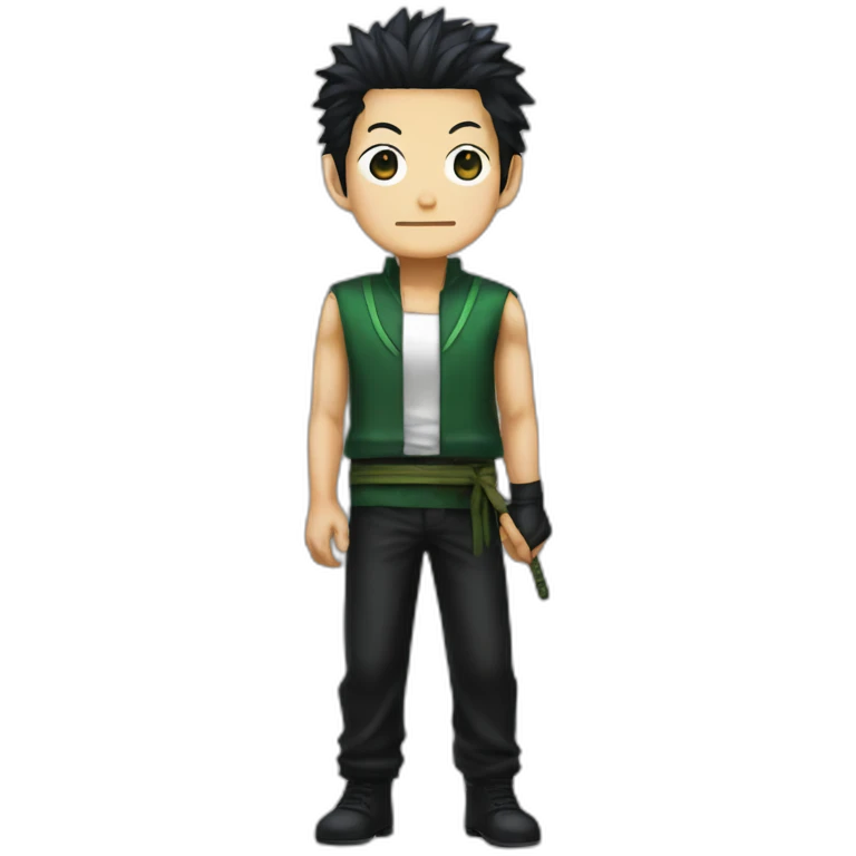 roronoa zoro with black hair emoji