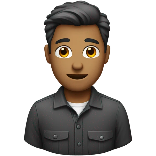 male in collared shirt emoji