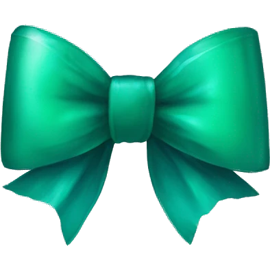 emerald blue bow emoji