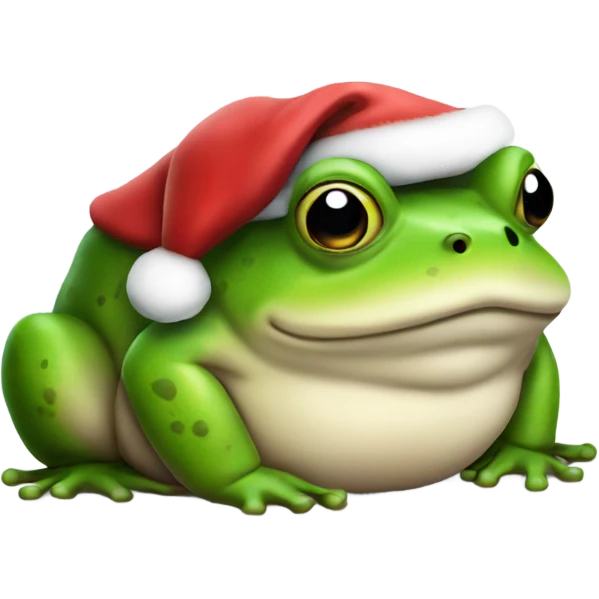 Fat Santa frog emoji