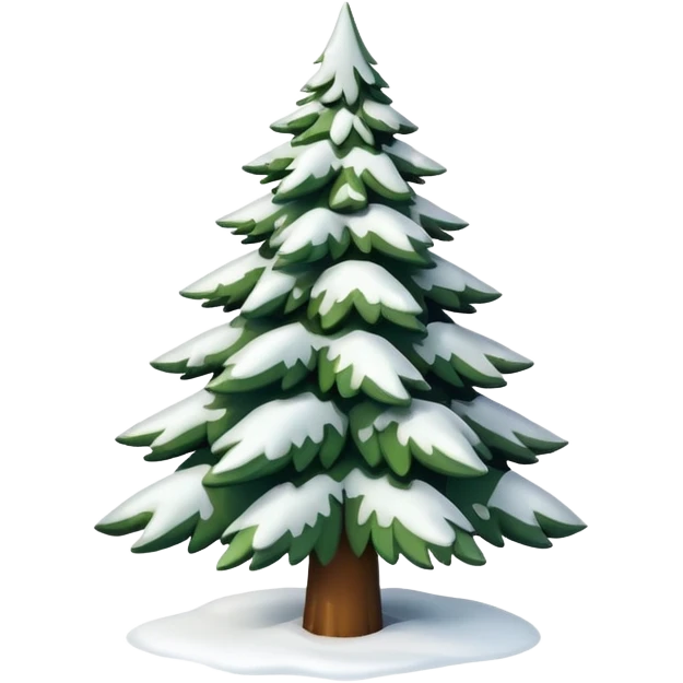 Snowed in christmas tree without decor  emoji