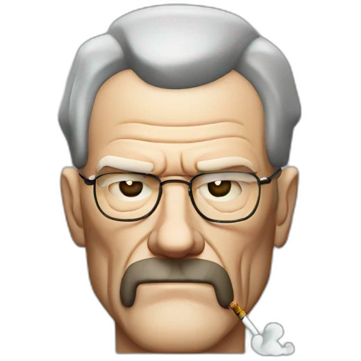 Walter white smoking a cigarette emoji