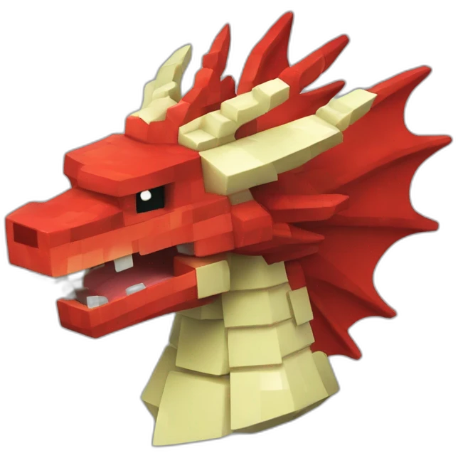 Pixelmon Minecraft Head Skin Red dragon emoji