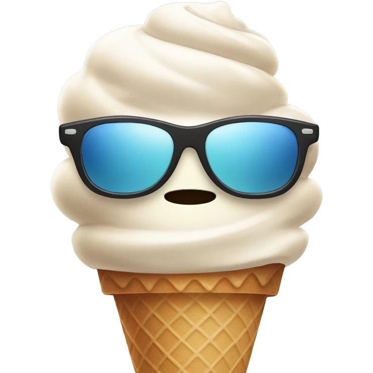 Hice cream with sunglasses emoji