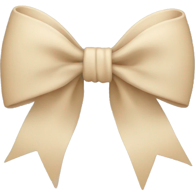 Bow beige  emoji