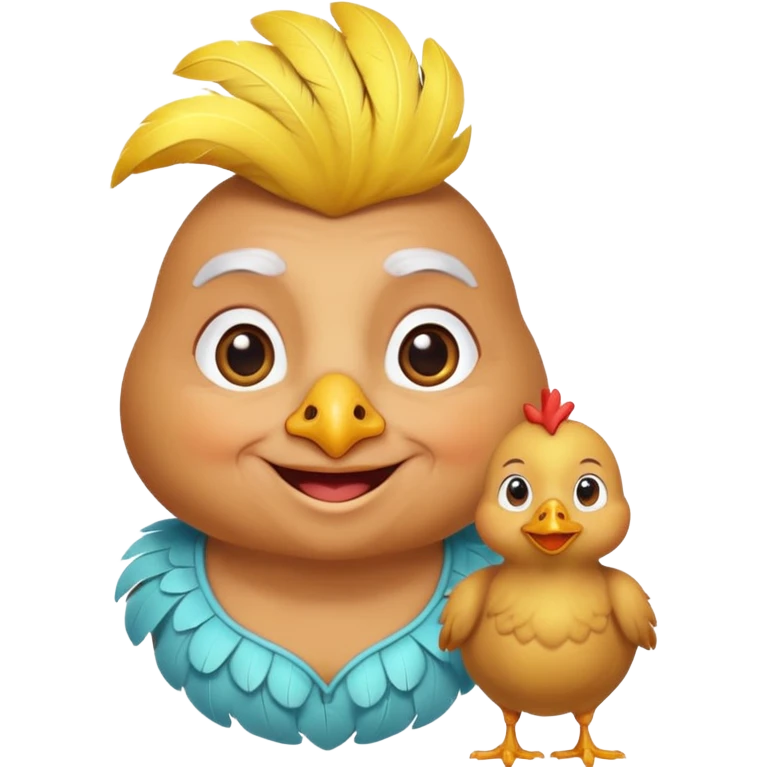 Little chicken that is waking up sole random grandma emoji