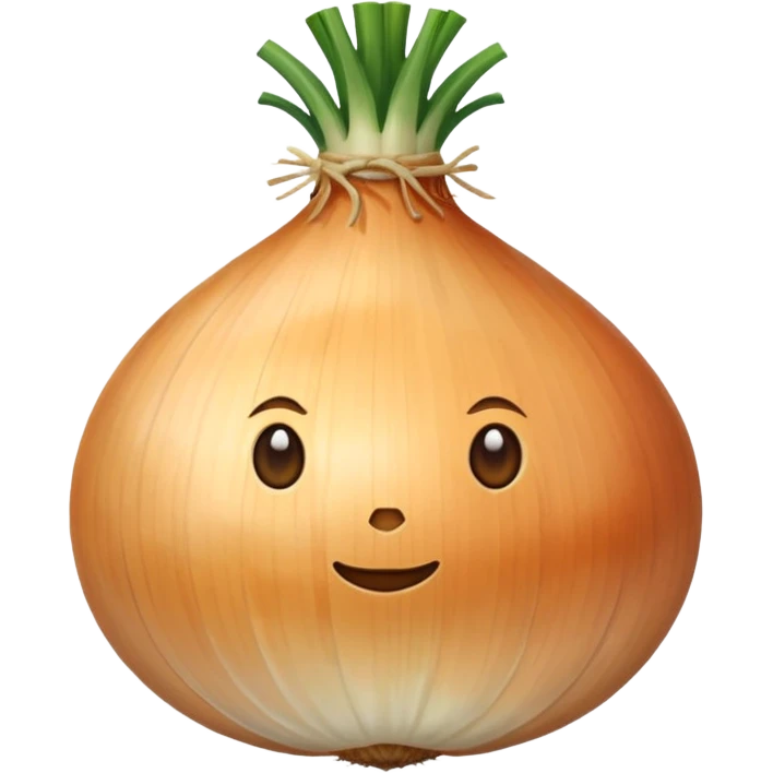 an onion without face and leaves emoji