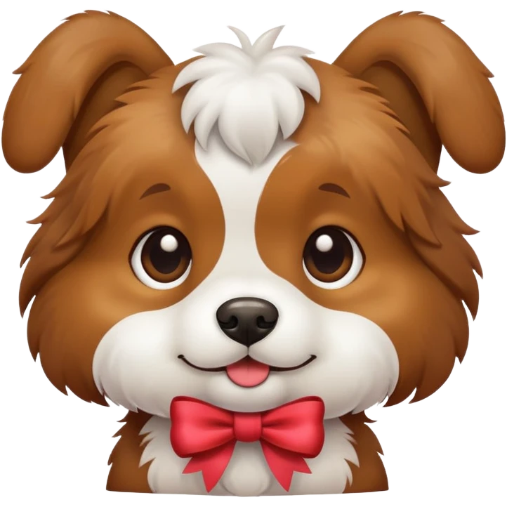 Dog with a bow emoji