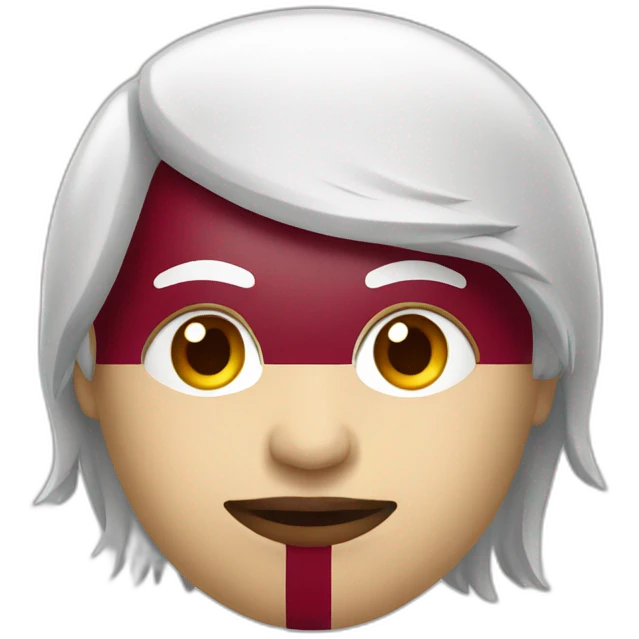 Latvian with the flag of Latvia emoji