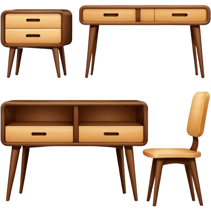 fancy modern wooden furniture set emoji