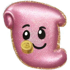 Pink Glitter cash emoji