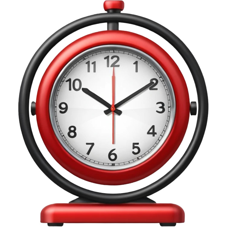 clock red modern emoji