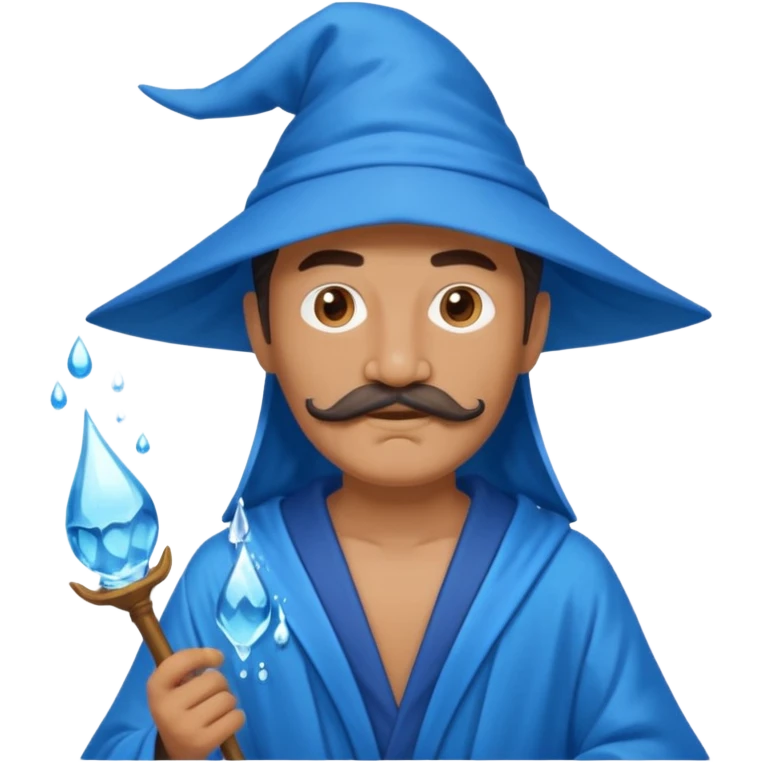water wizard with mustache emoji