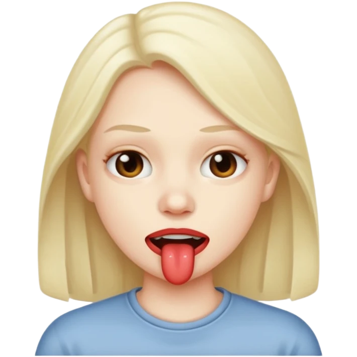 Face biting lip emoji