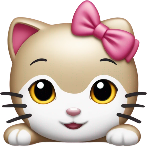 Hello kitty laying down emoji