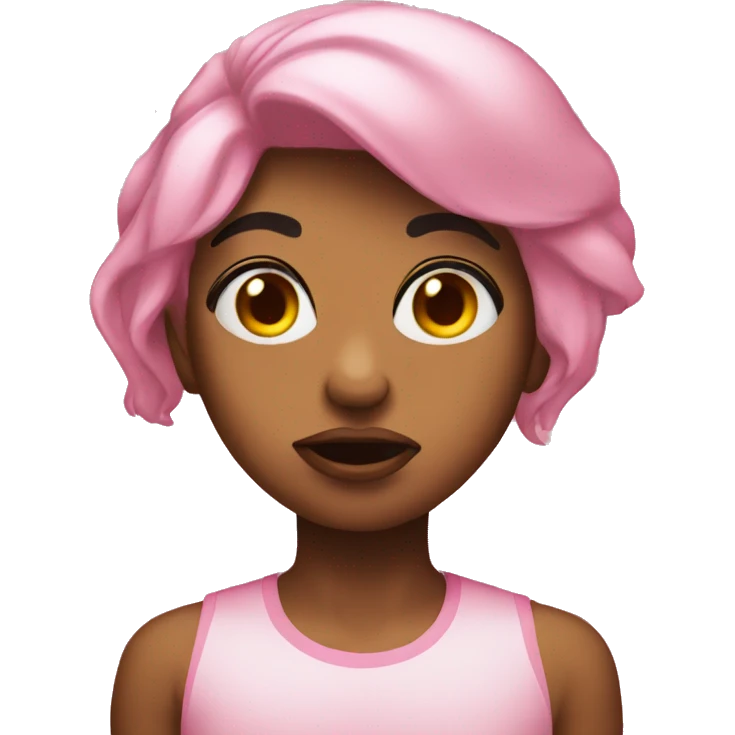 Pink in love pout face emoji