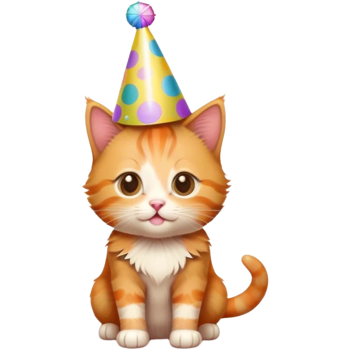 Ginger kitten birthday emoji