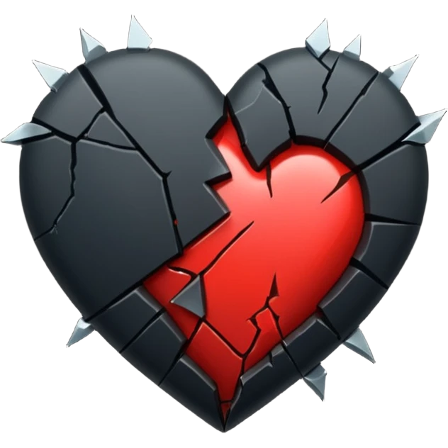 A black broken heart emoji